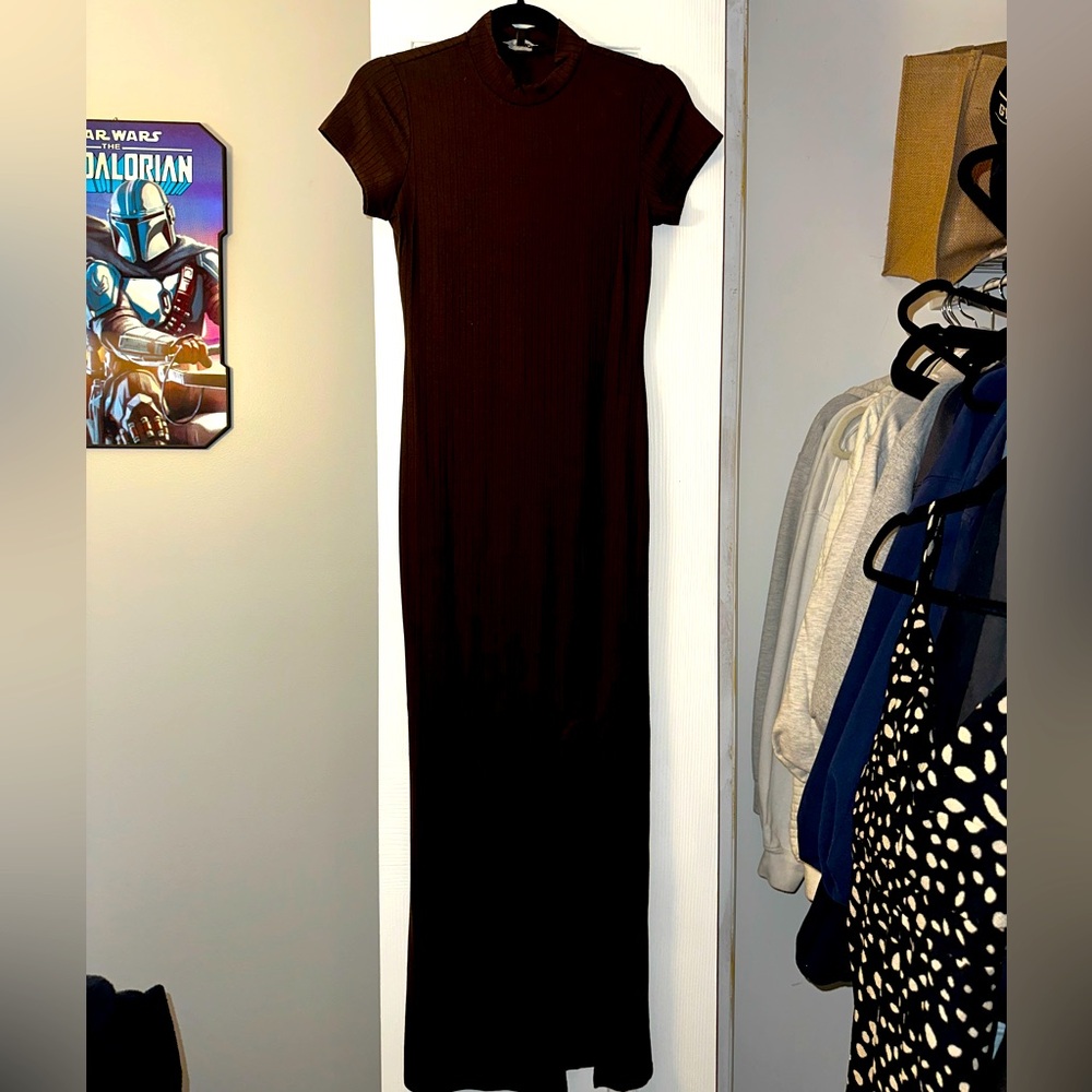 FashionNova brown tshirt dress.